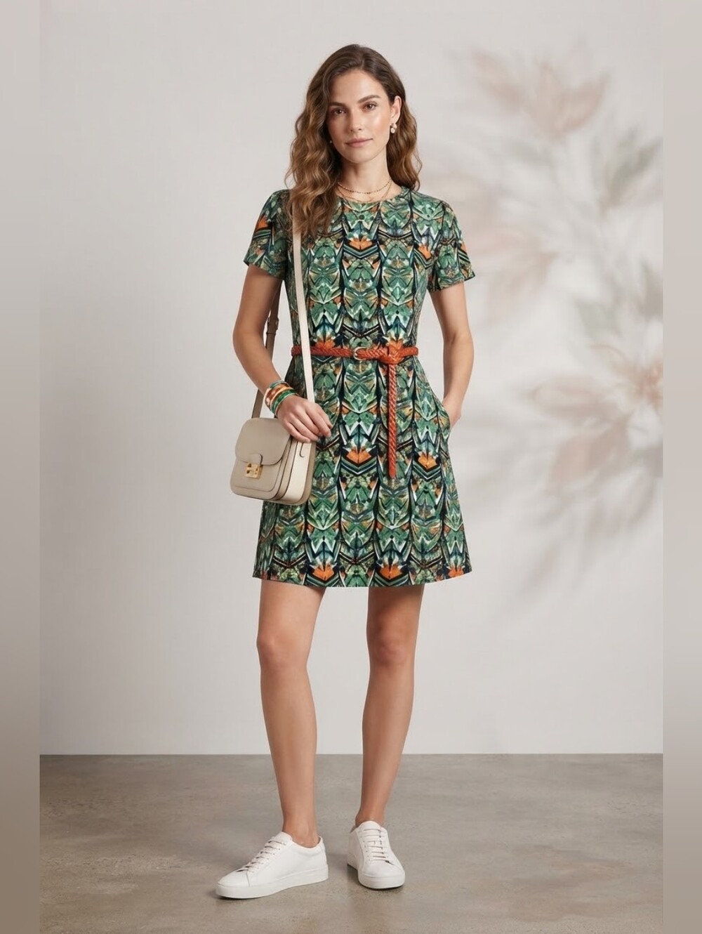 MIM COLORFUL DRESS SIZE SMALL FLARE FIT